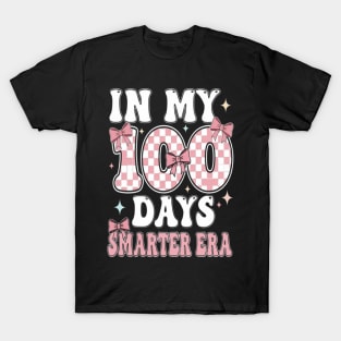 In My Smarter Era - Pink Bow Checkered School Milestone T-Shirt